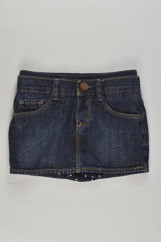 Baby Gap Size 1 (12-18 months) Denim Skirt with Nappy Cover Underneath