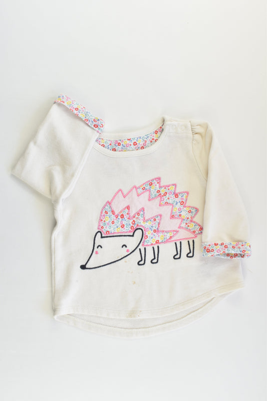 Baby Gap Size 1 (12-18 months) Liberty Print Hedgehog Sweater