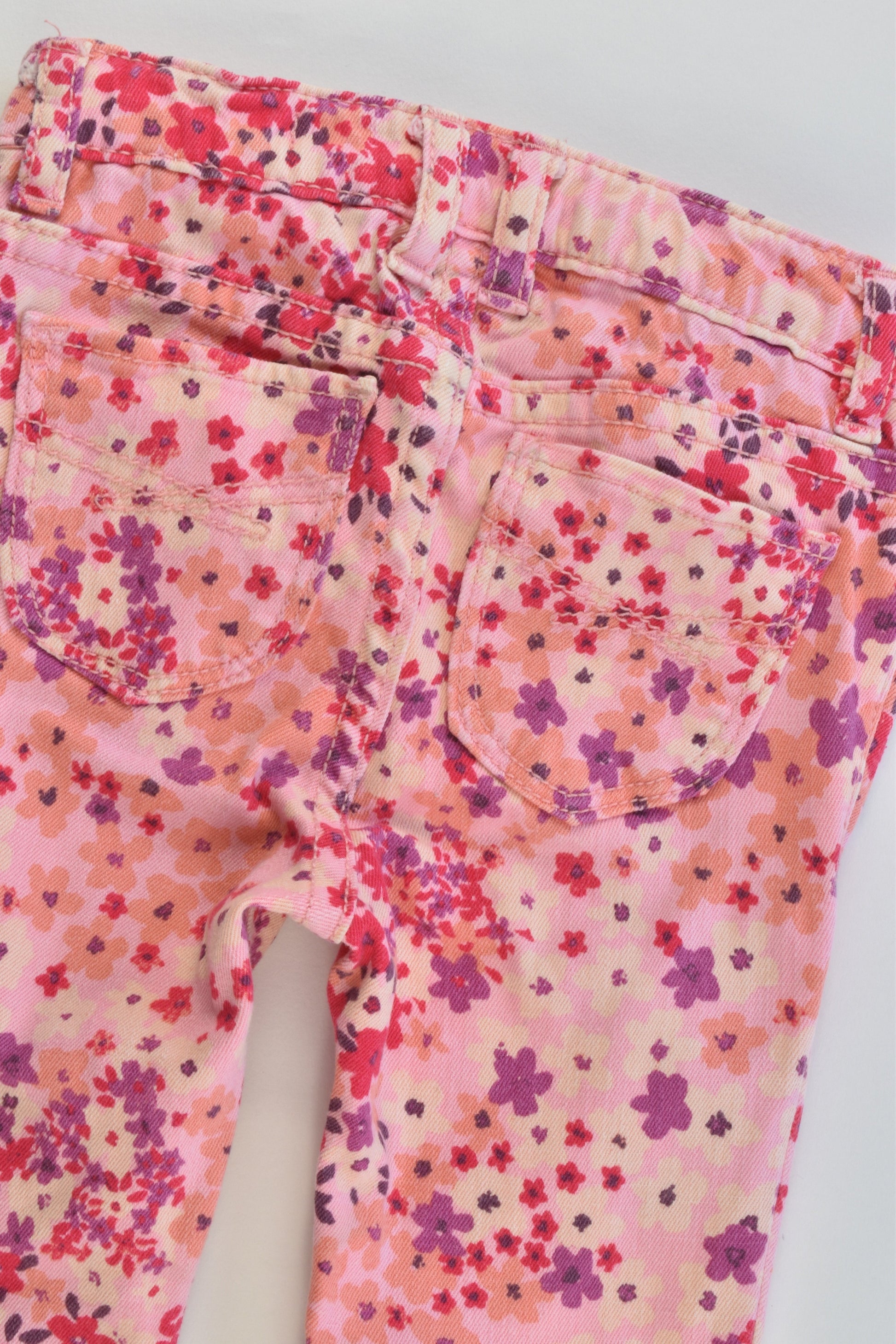 Baby Gap Size 1-2 (18-24 months) Stretchy Floral Mini Skinny Pants