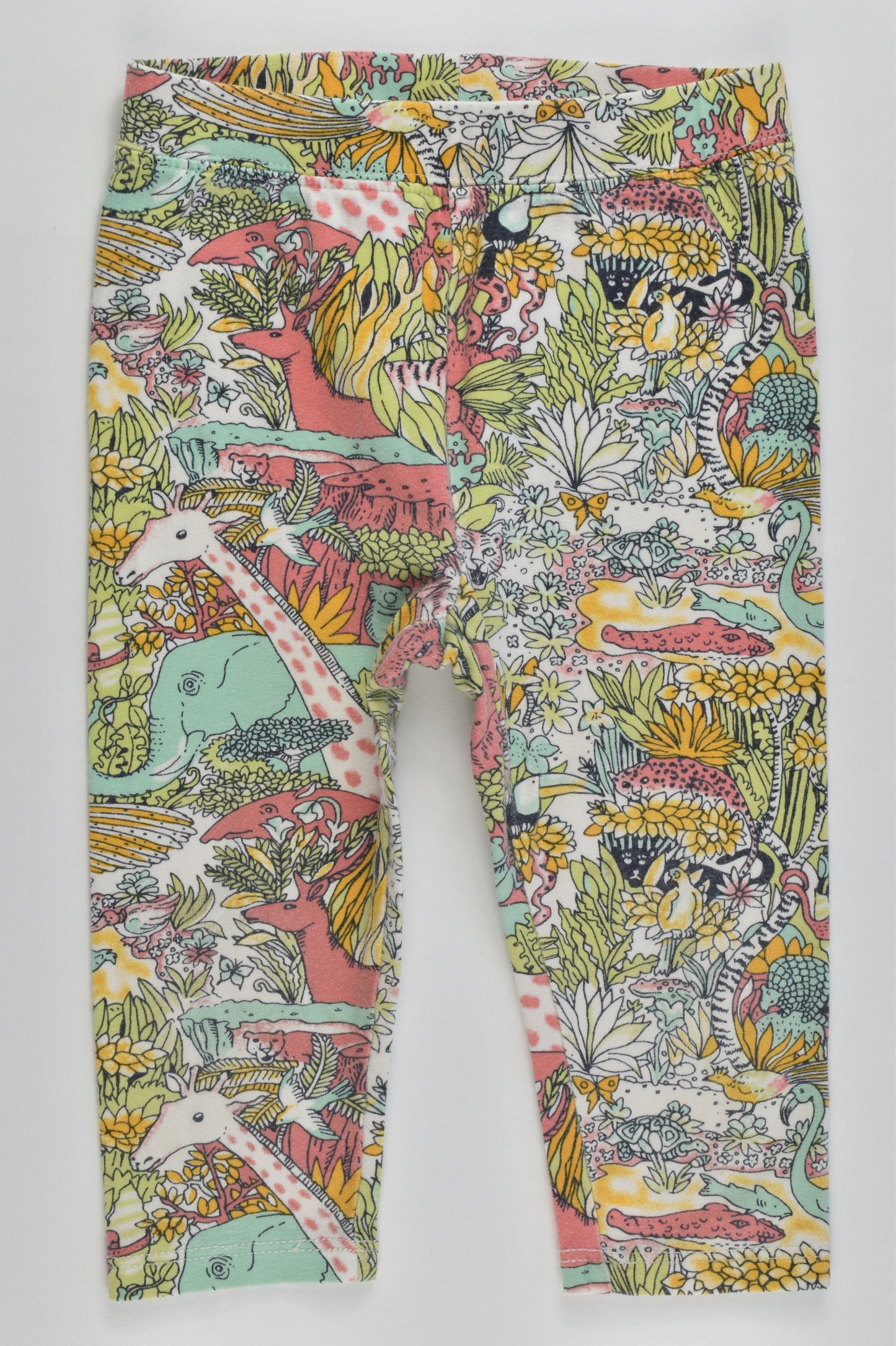 Baby Gap Size 1-2 (90 cm, 18-24 months) Colorful Animals Leggings
