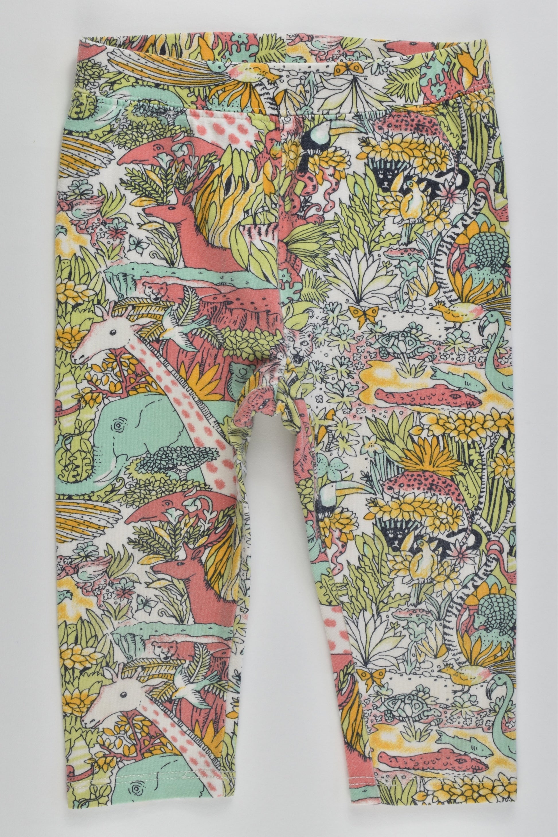 Baby Gap Size 1-2 (90 cm, 18-24 months) Colorful Animals Leggings