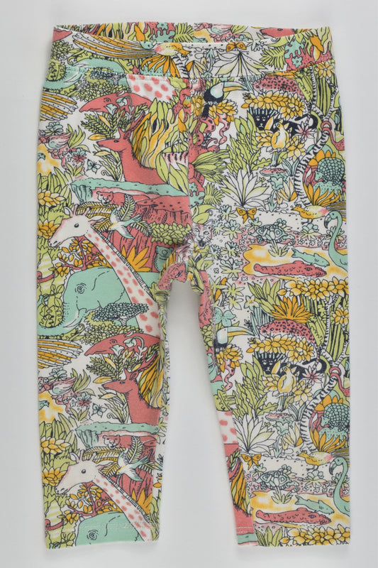 Baby Gap Size 1-2 (90 cm, 18-24 months) Colorful Animals Leggings
