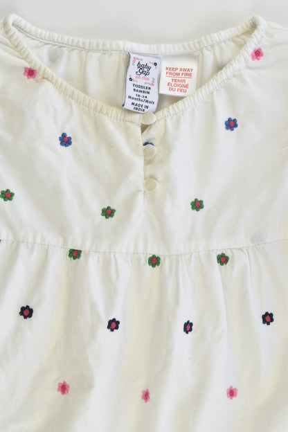 Baby Gap Size 18-24 months Lined Floral Shirt