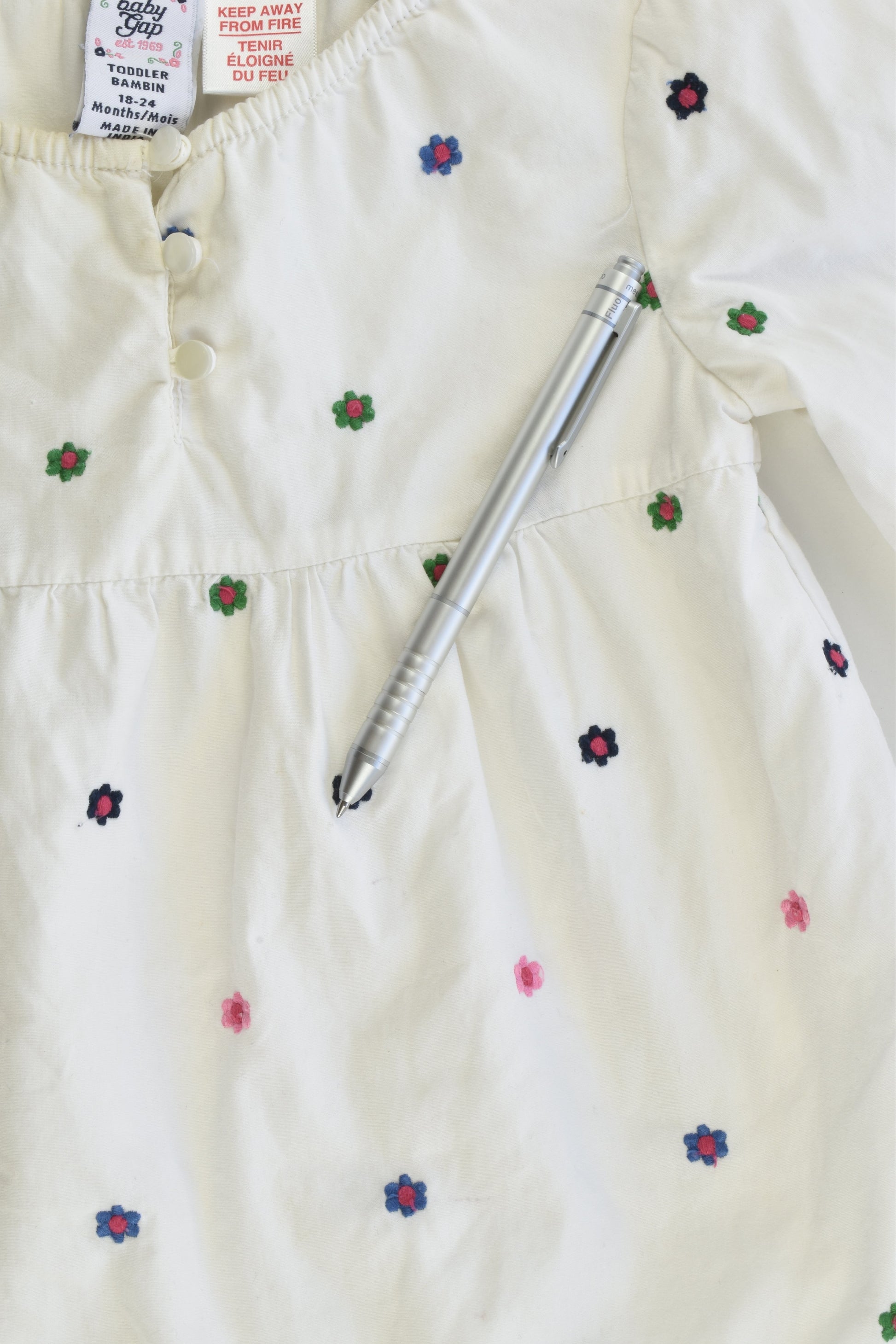 Baby Gap Size 18-24 months Lined Floral Shirt