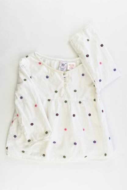 Baby Gap Size 18-24 months Lined Floral Shirt
