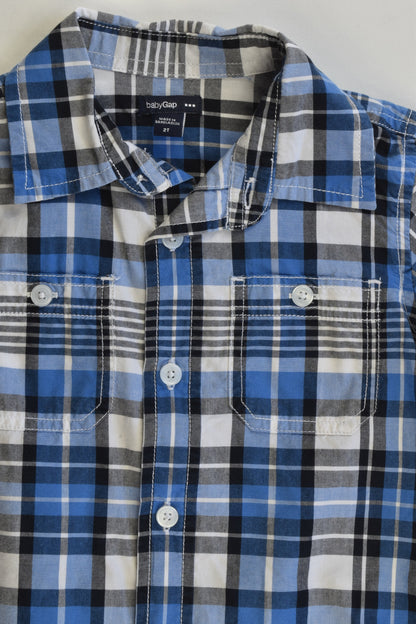 Baby Gap Size 2 Collared Checked Shirt
