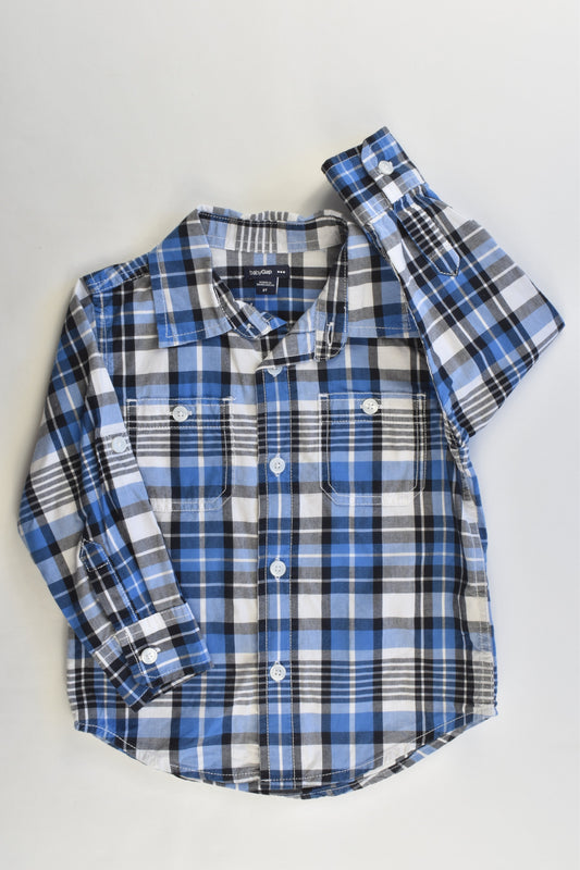 Baby Gap Size 2 Collared Checked Shirt