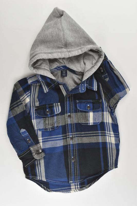 Baby Gap Size 2 Hooded Checked Jumper