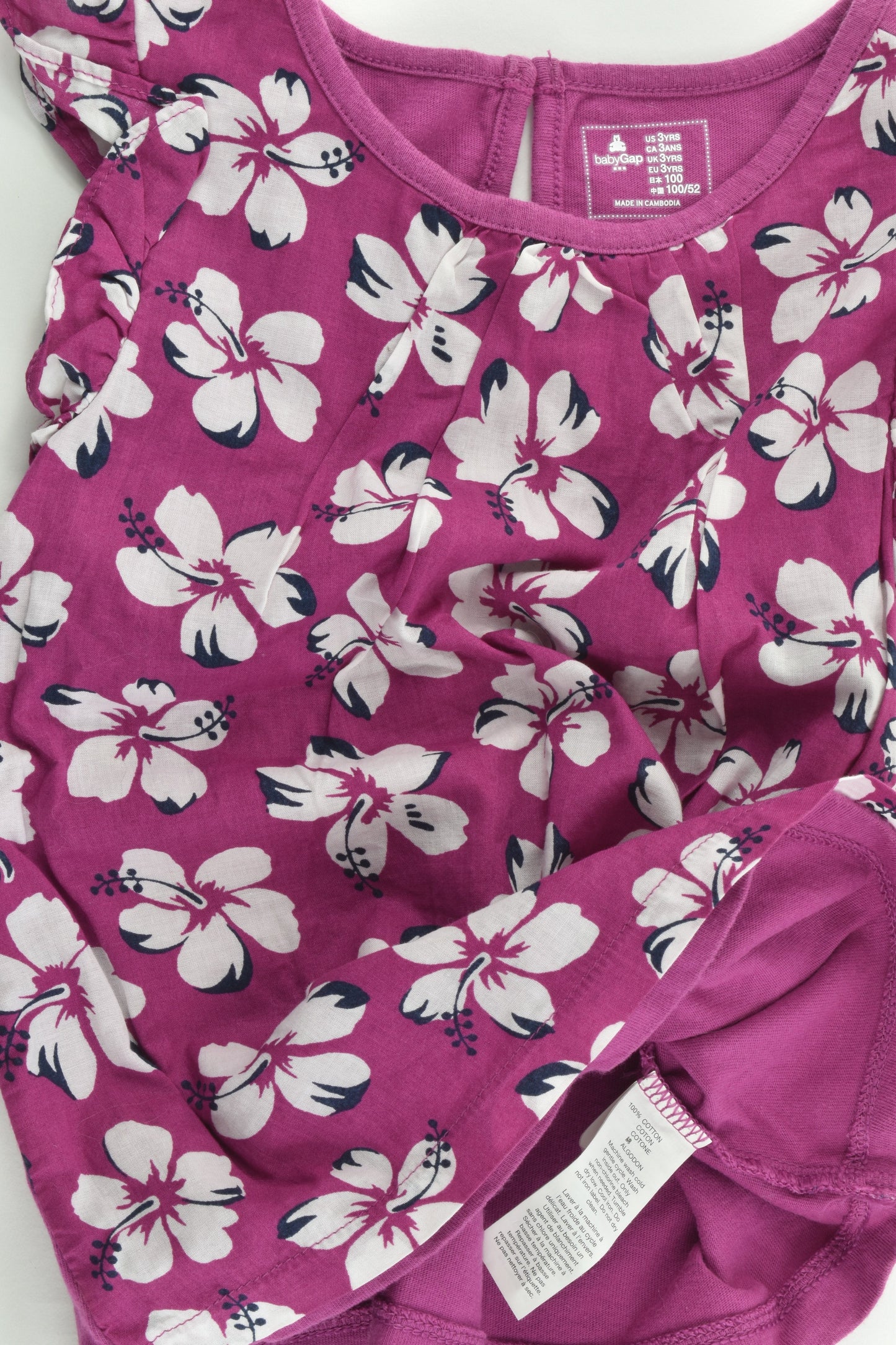 Baby Gap size 2 Lined Floral Blouse