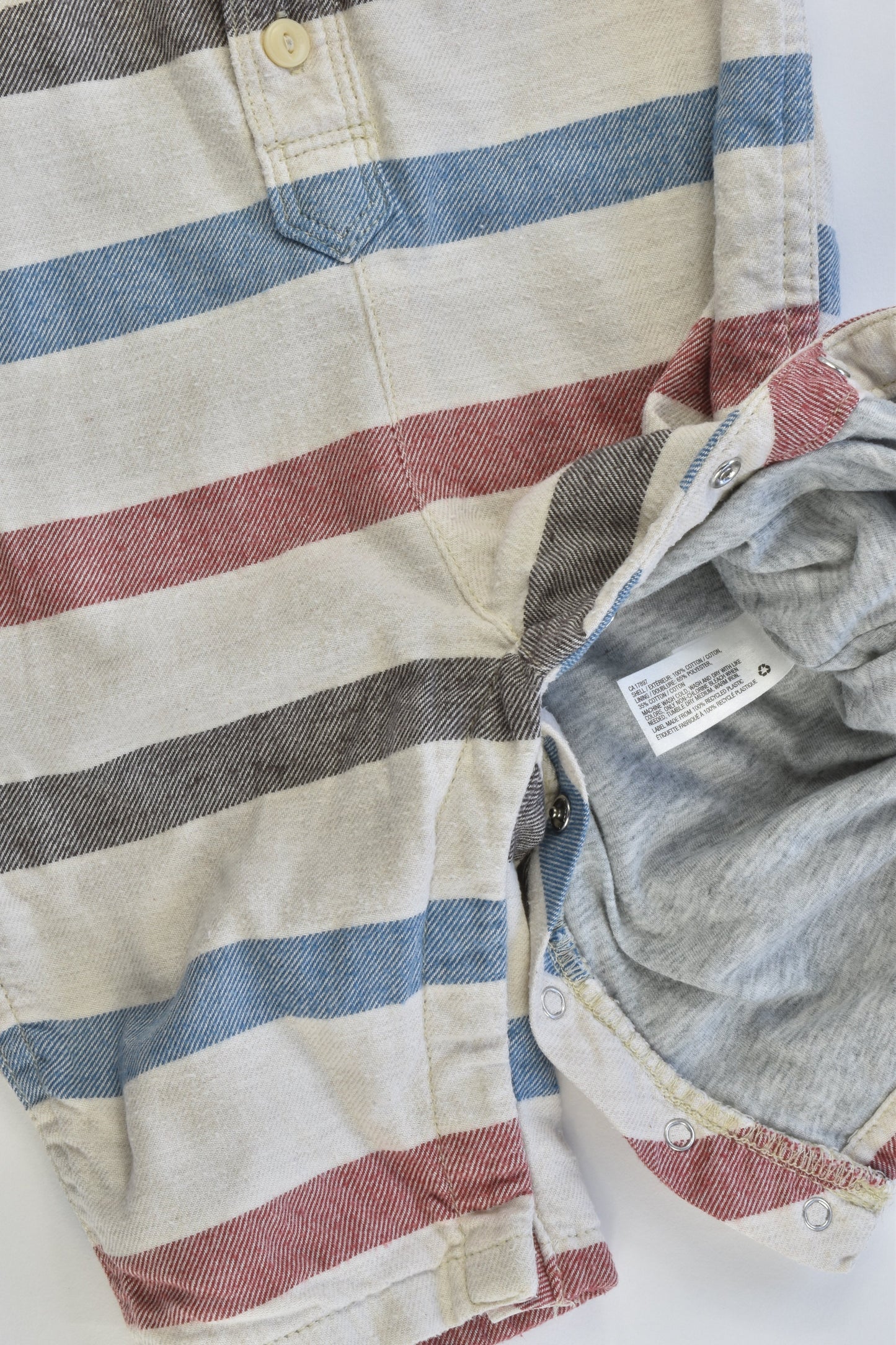 Baby Gap Size 3-6 months (00) Striped Lined Playsuit