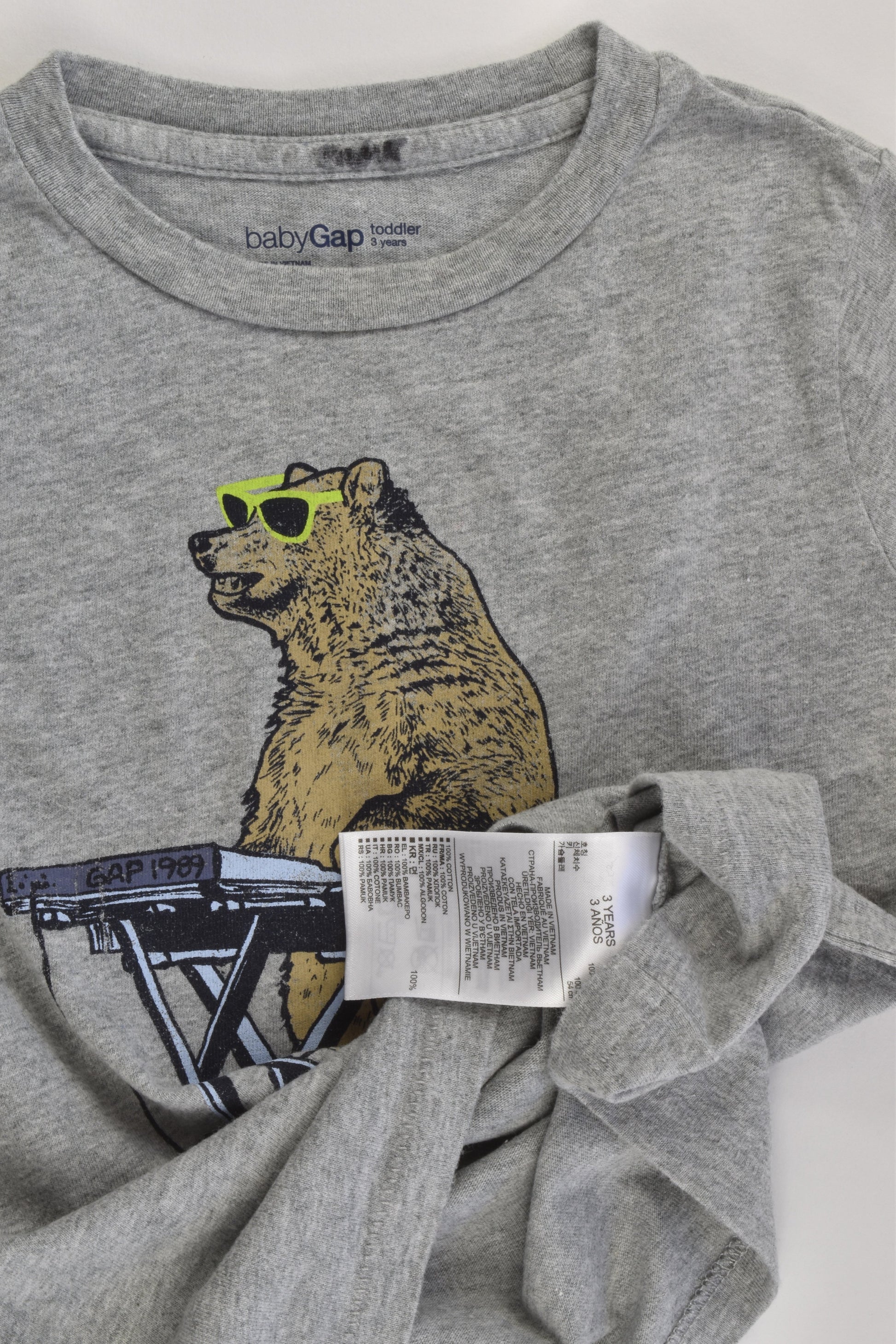 Baby Gap Size 3 Bear T-shirt