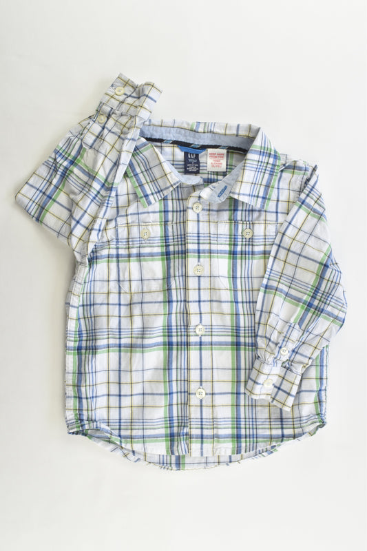 Baby Gap Size 3 Checked Collared Shirt
