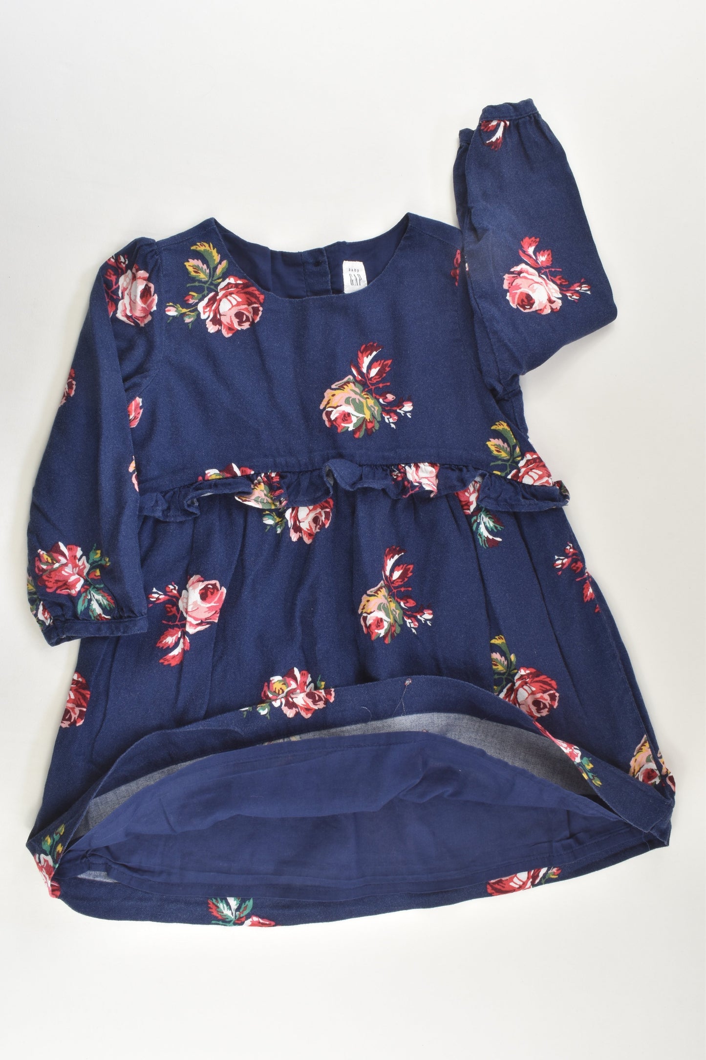 Baby Gap Size 3 Lined Roses Dress