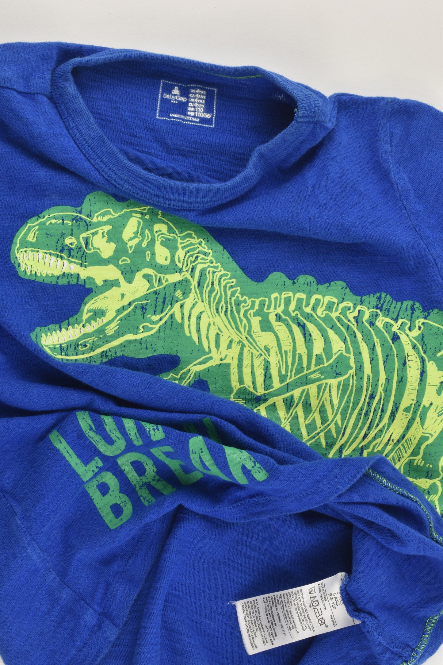 Baby Gap Size 4 Dinosaur 'Lunch Break' T-shirt