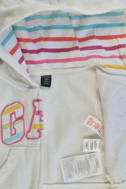 Baby Gap Size 6-12 months Rainbow Stripes Hooded Jumper