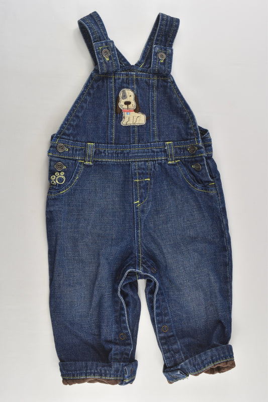 Baby JB Size 0 Dog Denim Overalls