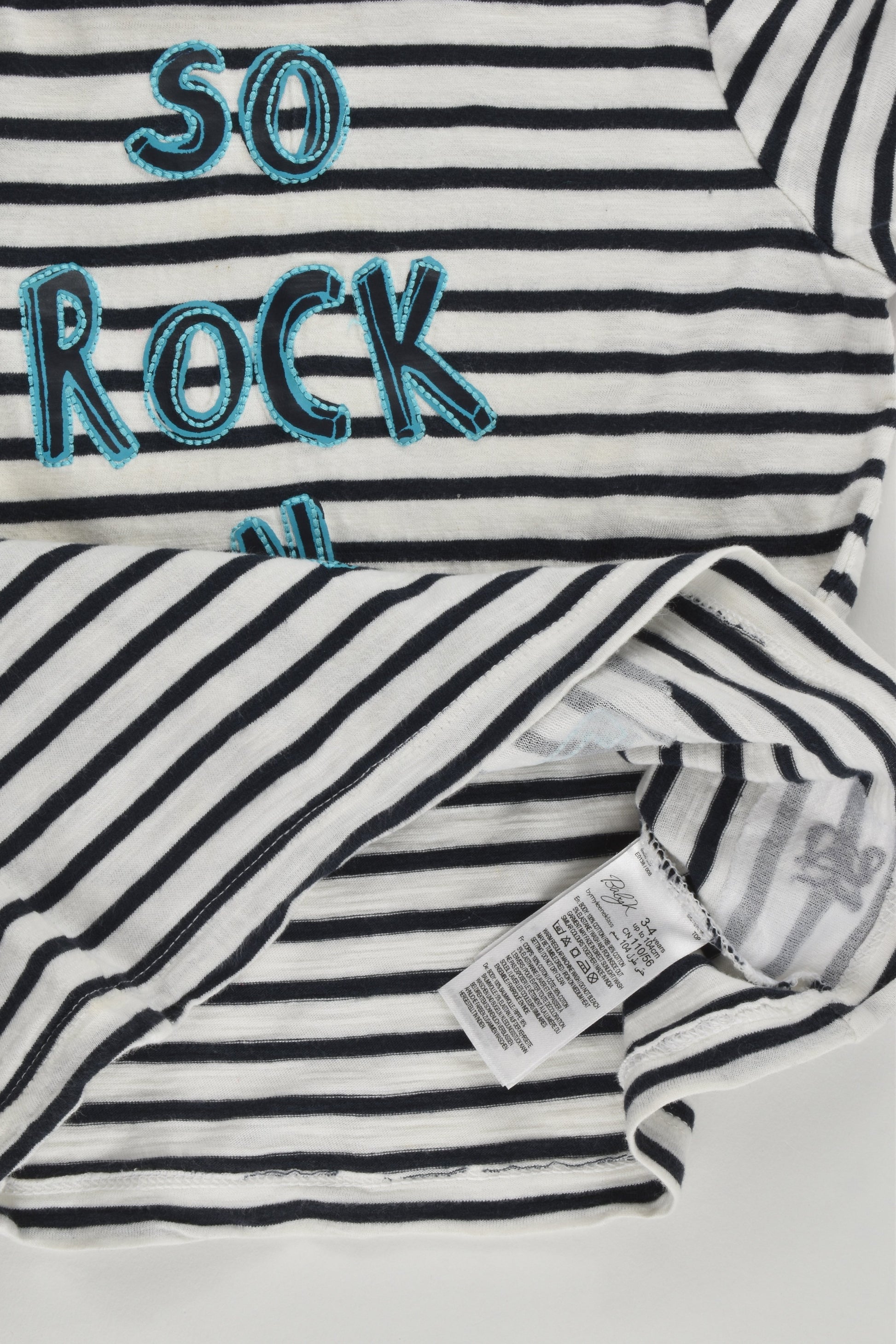 Baby K by Mothercare Size 3-4 (104 cm) 'So Rock N Roll' T-shirt