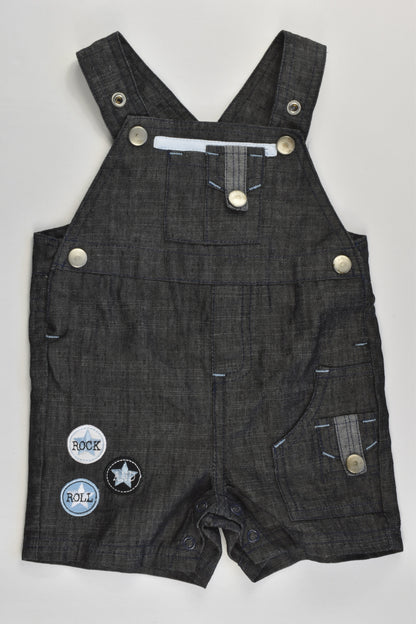 Baby Ka-Boosh Size 00 'Rock And Roll' Short Denim Overalls