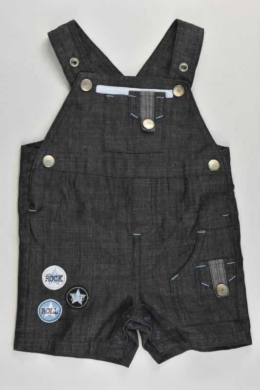 Baby Ka-Boosh Size 00 'Rock And Roll' Short Denim Overalls