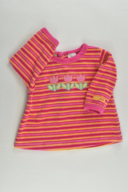 Baby Kids Australia Size 000 Three Tulipans Velour Jumper
