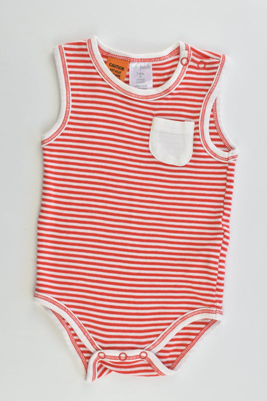 Baby Patch Size 00 (3-6 months) Striped 'Love Our World' Bodysuit