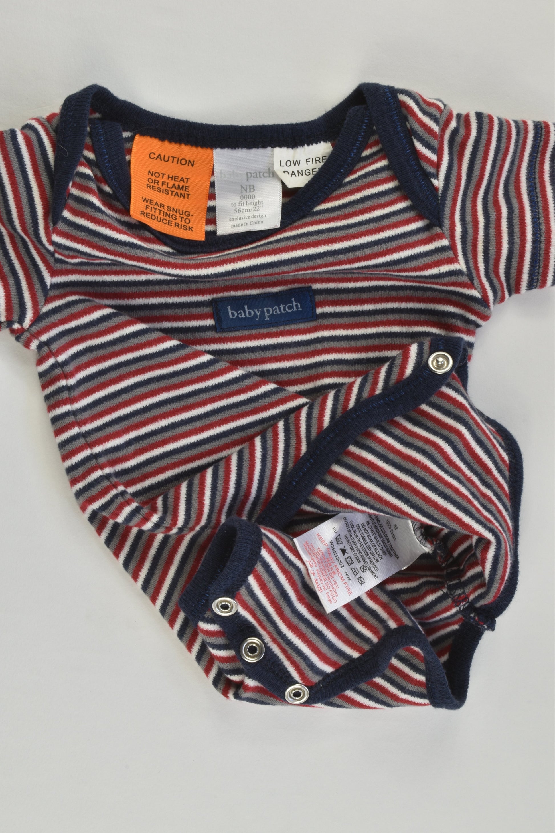 Baby Patch Size 0000 (56 cm) Striped Bodysuit