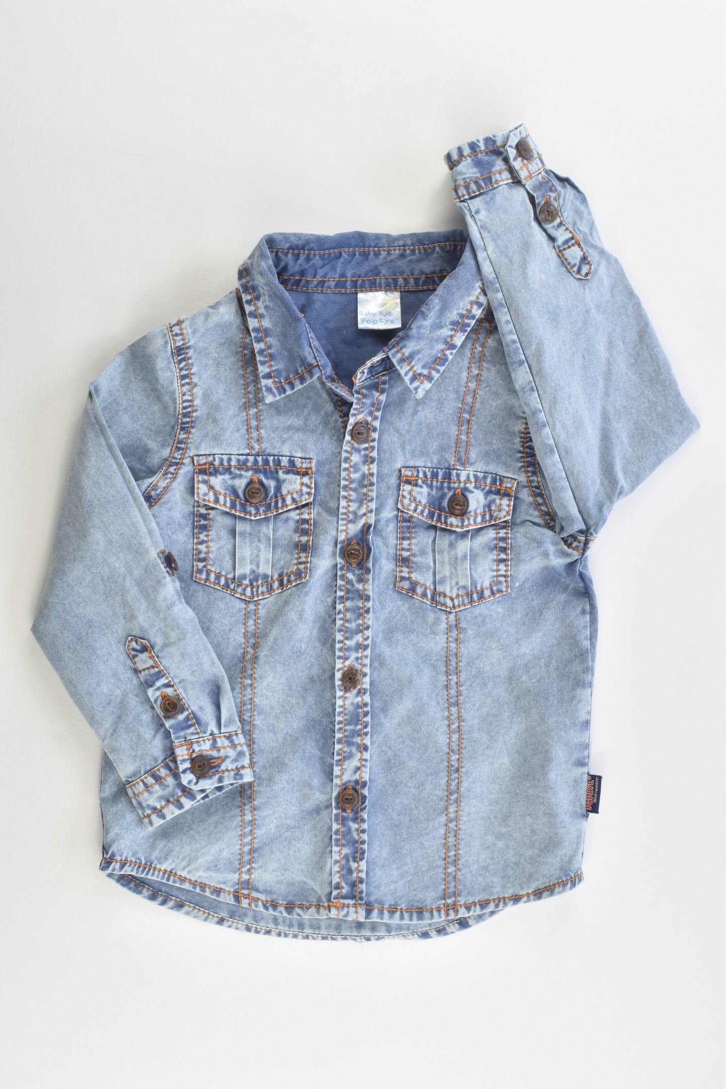 Baby Popeye Size 2 (18-24 months) Denim Shirt