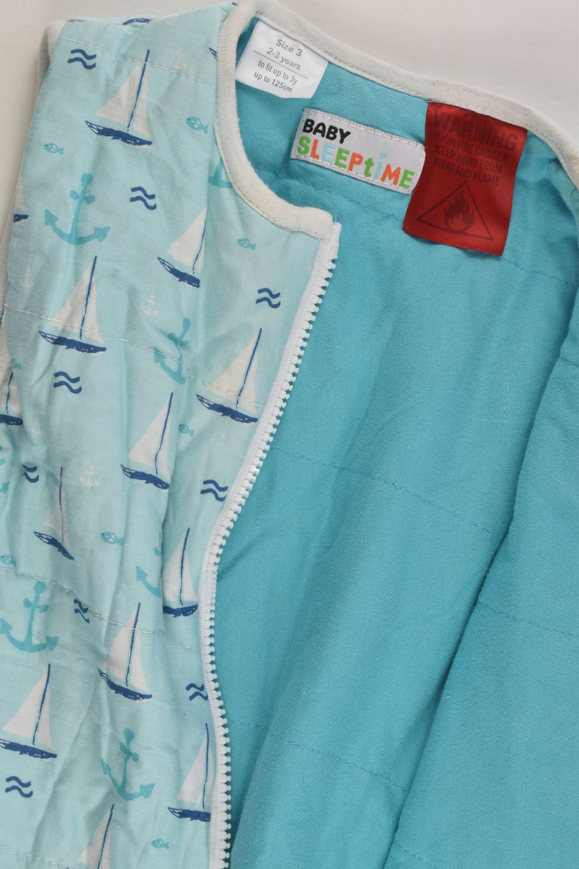 Baby Sleeptime Size 2-3 Sailboats Sleeping Bag with Legs