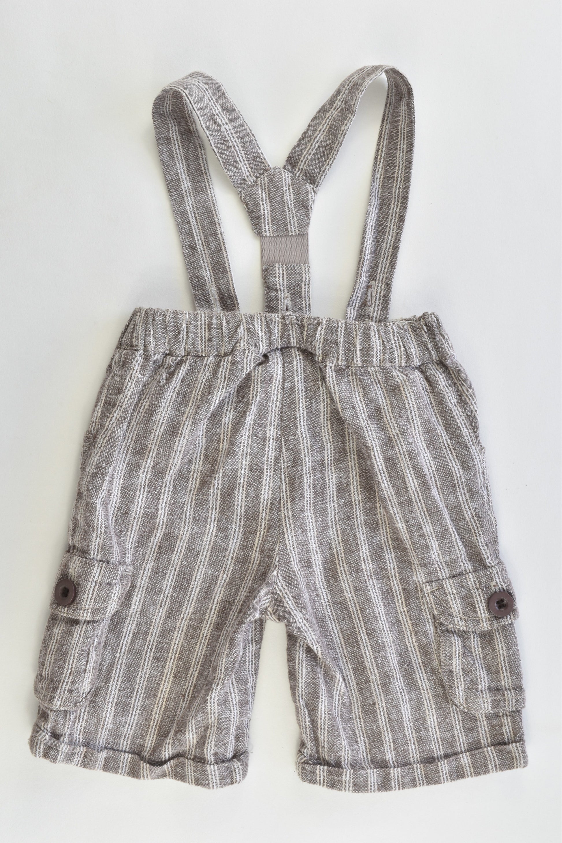 Baby World Size 0 Linen/Cotton Suspender Shorts