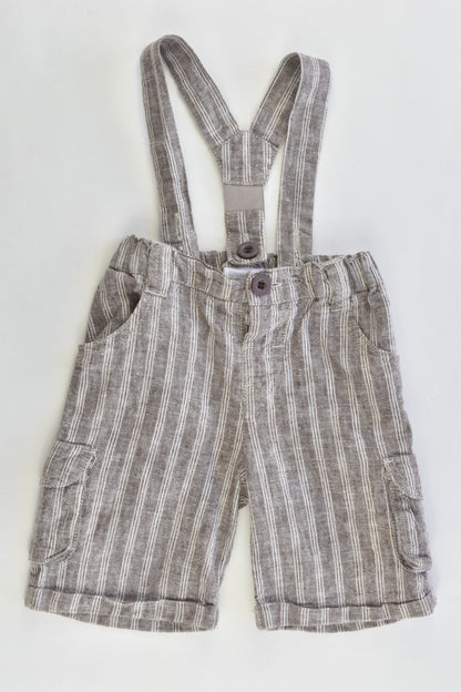 Baby World Size 0 Linen/Cotton Suspender Shorts