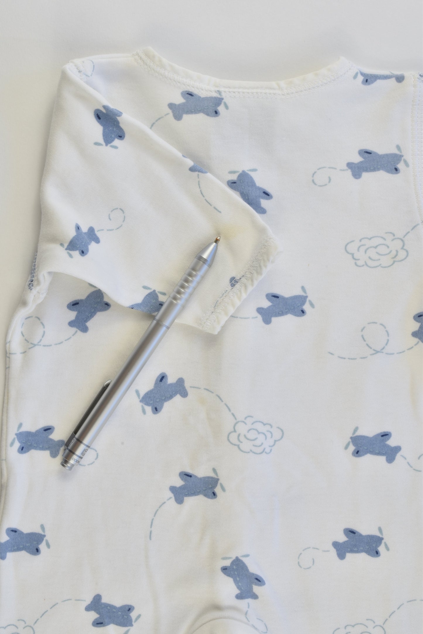 Baby World Size 0000 Planes Footed Romper