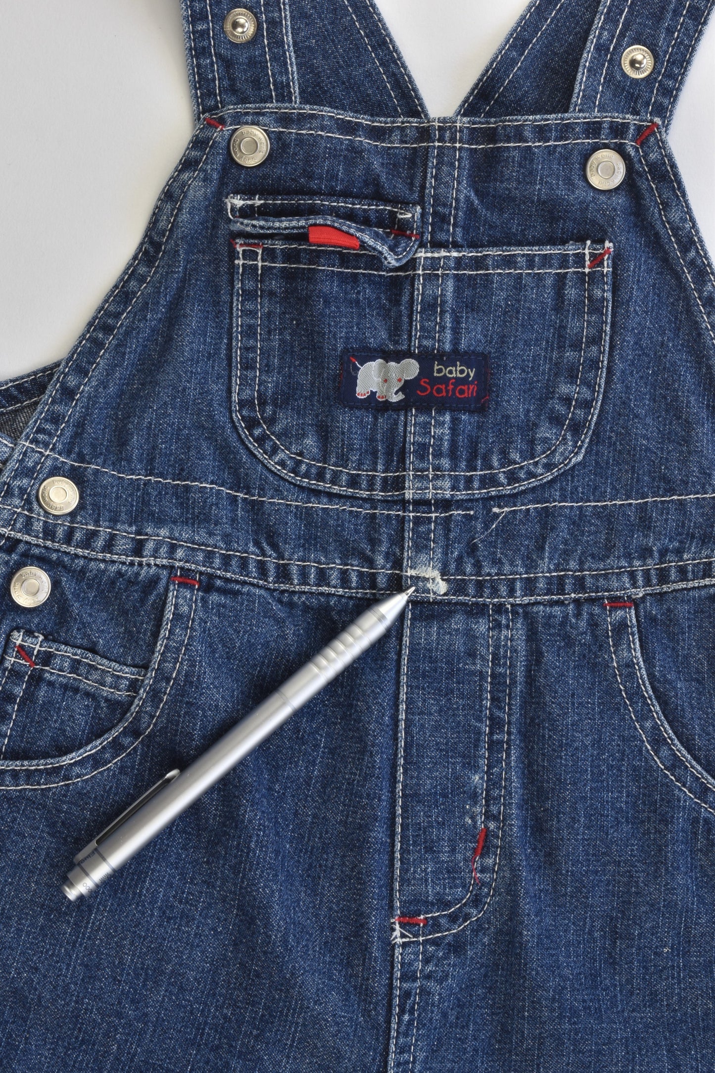 Baby World Size 1 'Baby Safari' Short Denim Overalls
