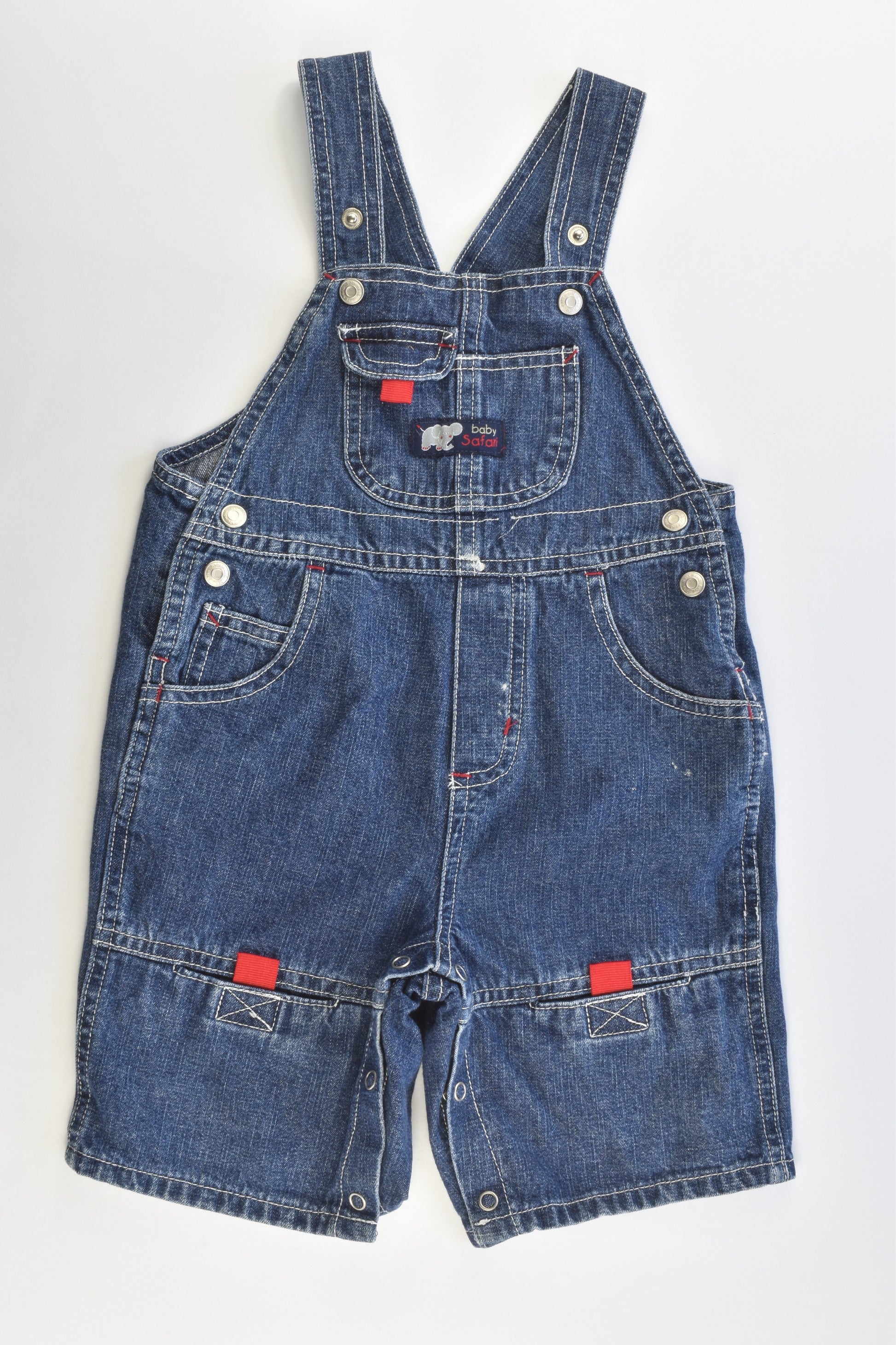 Baby World Size 1 'Baby Safari' Short Denim Overalls