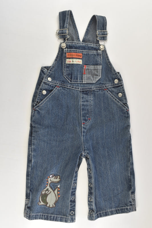 Baby World Size 1 'Dragon Friend' Denim Overalls