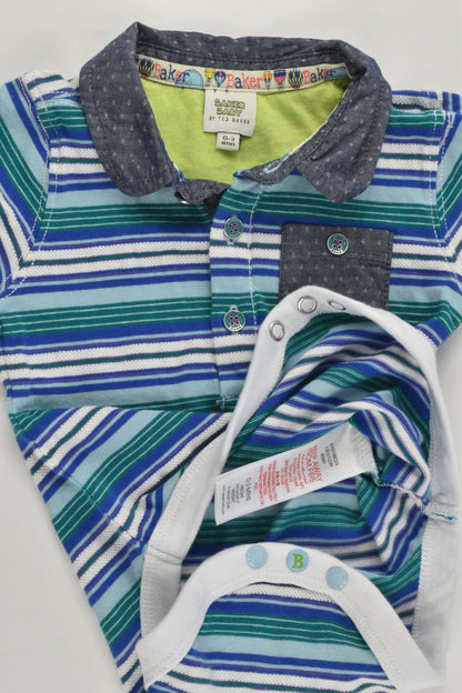 Baker Baby By Ted Baker Size 000 (0-3 months, 62 cm) Collared Bodysuit