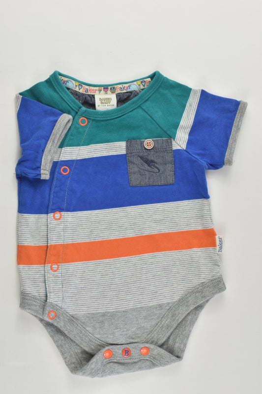 Baker Baby By Ted Baker Size 000 (0-3 months, 62 cm) Striped Bodysuit
