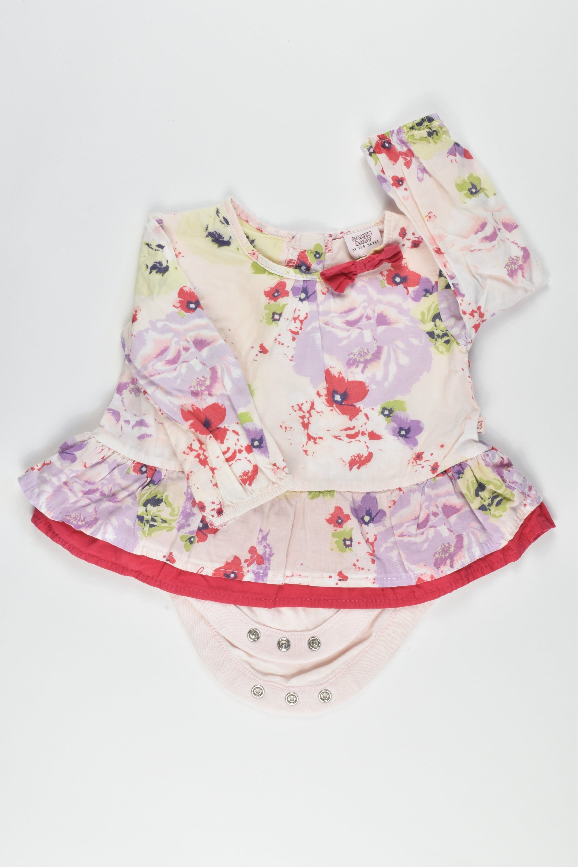 Baker Baby by Ted Baker Size 000 Floral Dress/Bodysuit