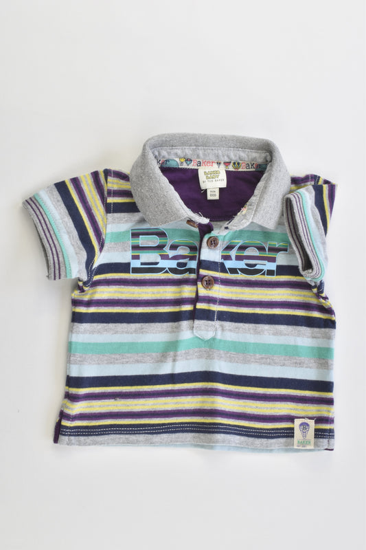 Baker Baby by Ted Baker Size 000 Striped Collared T-shirt