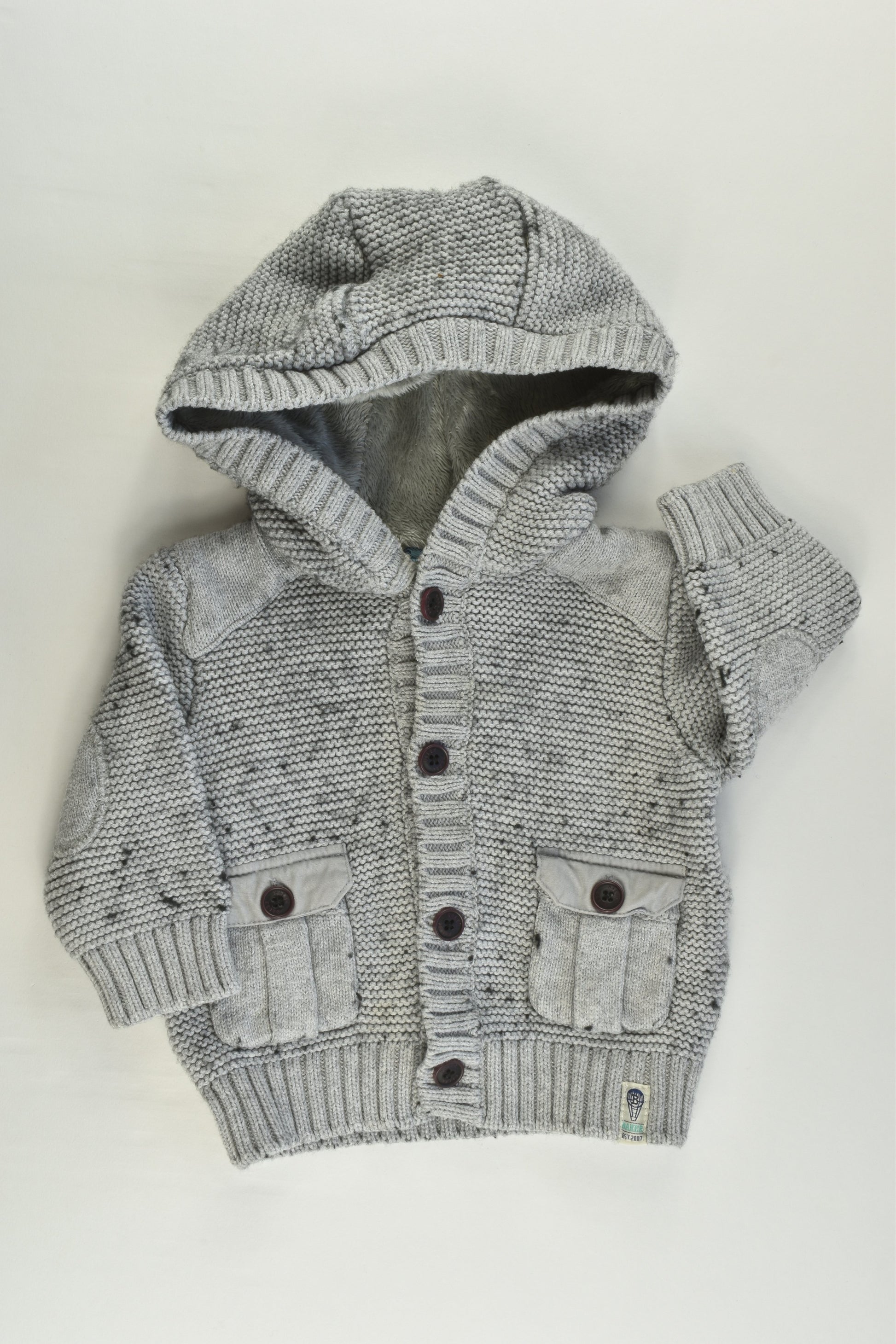 Baker by Ted Baker Size 00 Warm Cotton/Wool Hooded Jumper