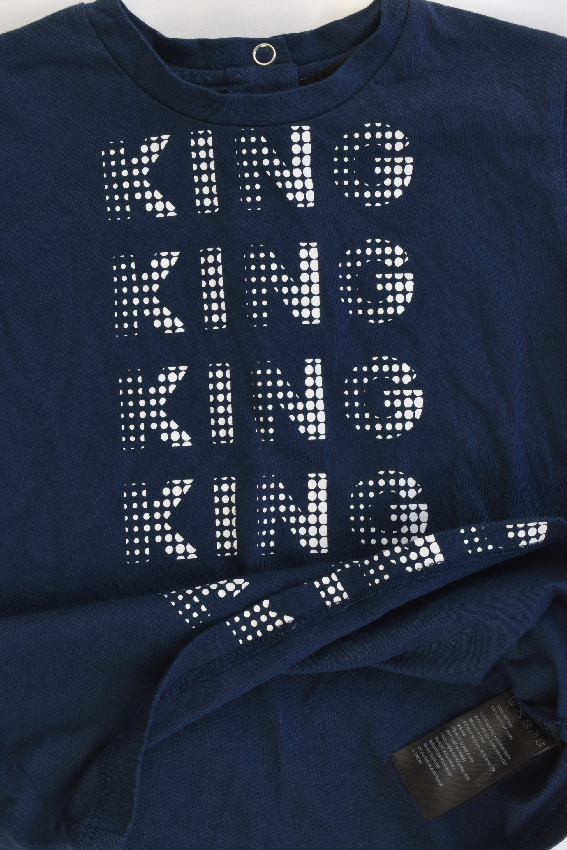 Bardot Junior Size 1 (12-18 months) 'King' T-shirt
