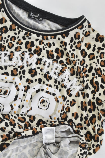 Bardot Junior Size 10 Leopard 'Dream Team' T-shirt