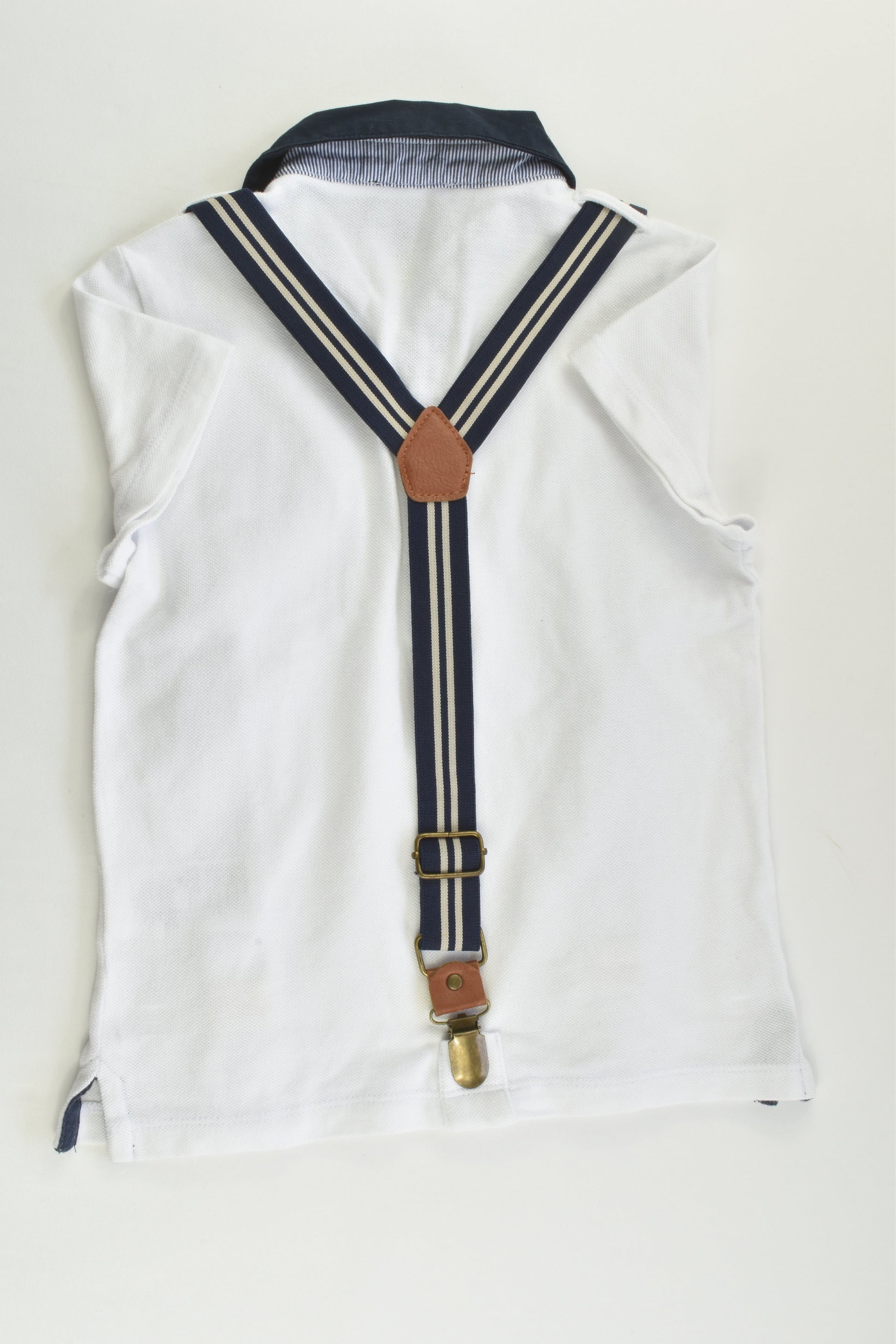 Bardot Junior Size 4-5 Suspender Polo Shirt