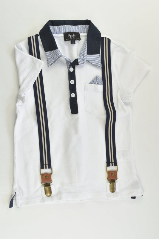 Bardot Junior Size 4-5 Suspender Polo Shirt