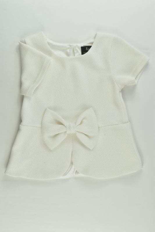 Bardot Junior Size 6 Lined Bow Top