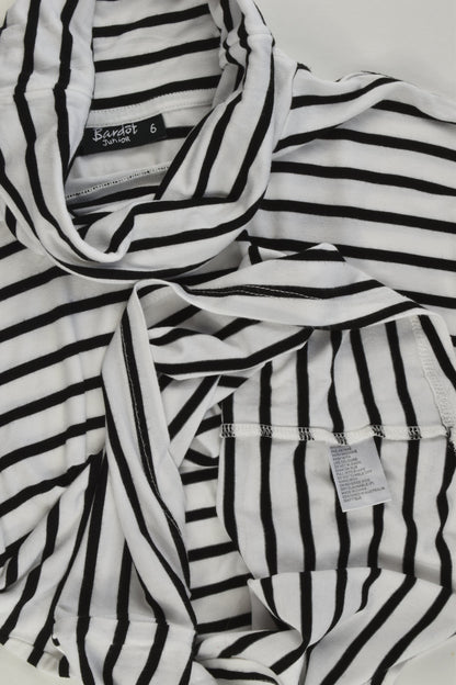 Bardot Junior Size 6 Striped Turtle Neck Top