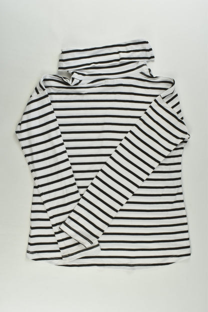 Bardot Junior Size 6 Striped Turtle Neck Top