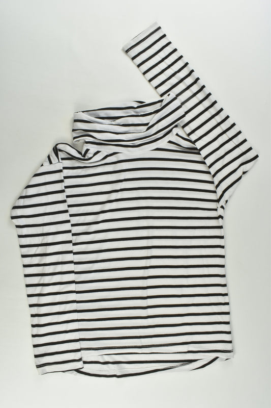 Bardot Junior Size 6 Striped Turtle Neck Top