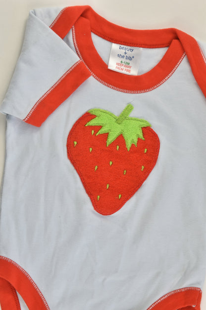Beauty & The Bib Size 0 (6-12 months) Strawberry Bodysuit