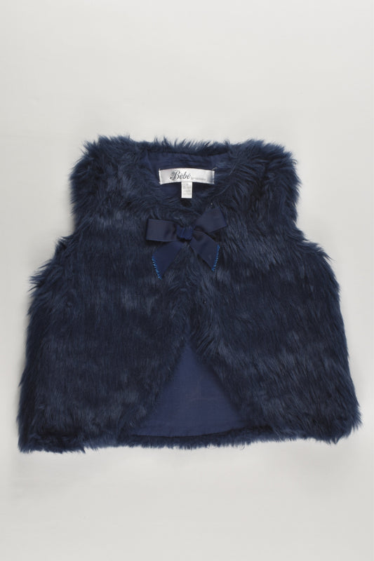Bébé by Minihaha Size 0 (6-9 months) Lined Fluffy Vest