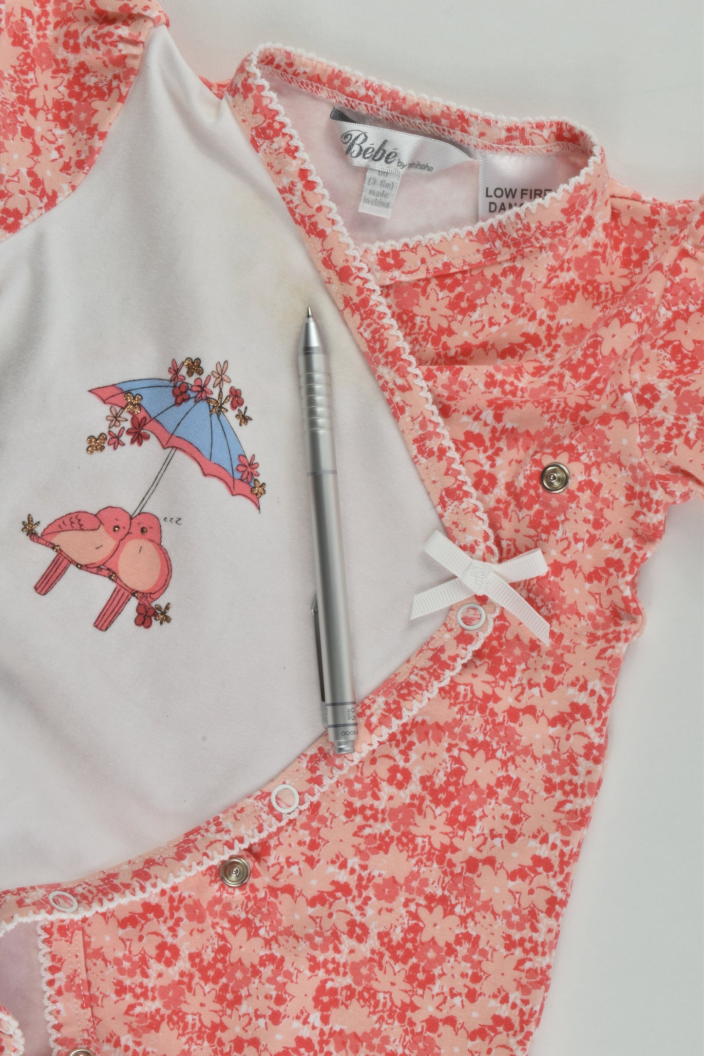 Bébé by Minihaha Size 00 (3-6 months) Two Birds Short Romper